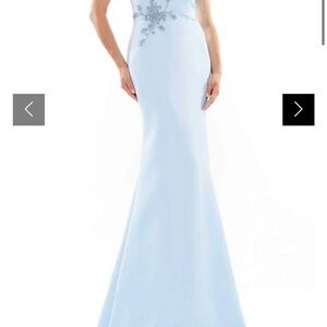 Elegant Light Blue Maxi Dress
